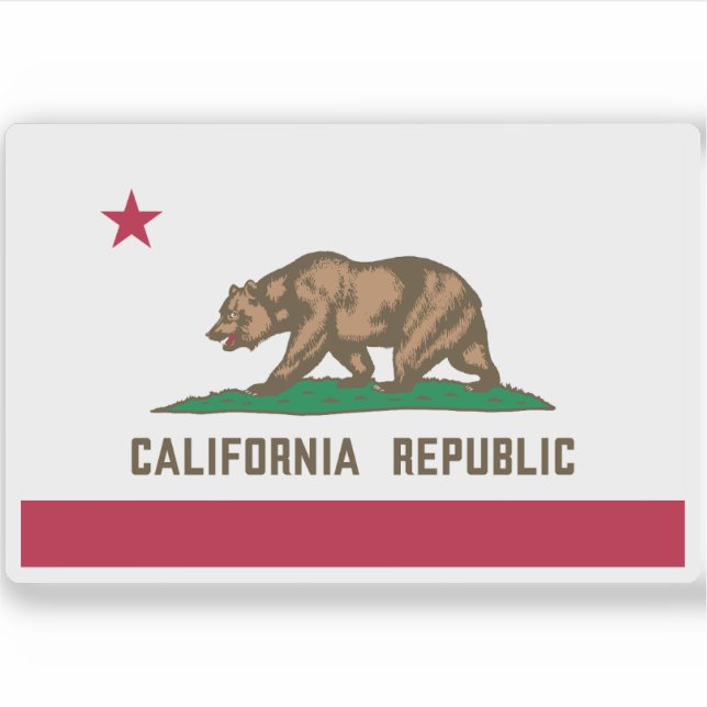 Pegatina Bandera de California (Anverso)