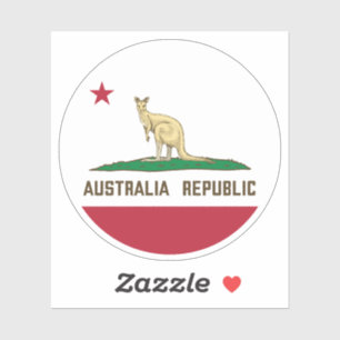 Pegatina Bandera de California de Australia