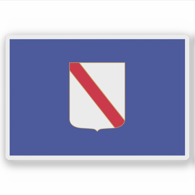 Pegatina Bandera de Campania, Italia (Anverso)