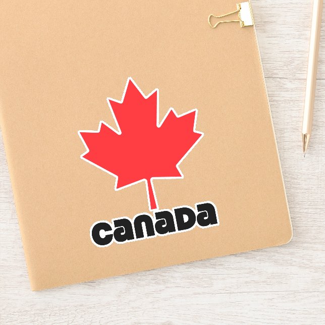 Pegatina Bandera de Canadá (Cuaderno)