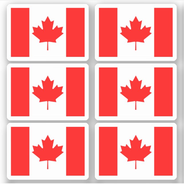 Pegatina Bandera de Canadá (Anverso)