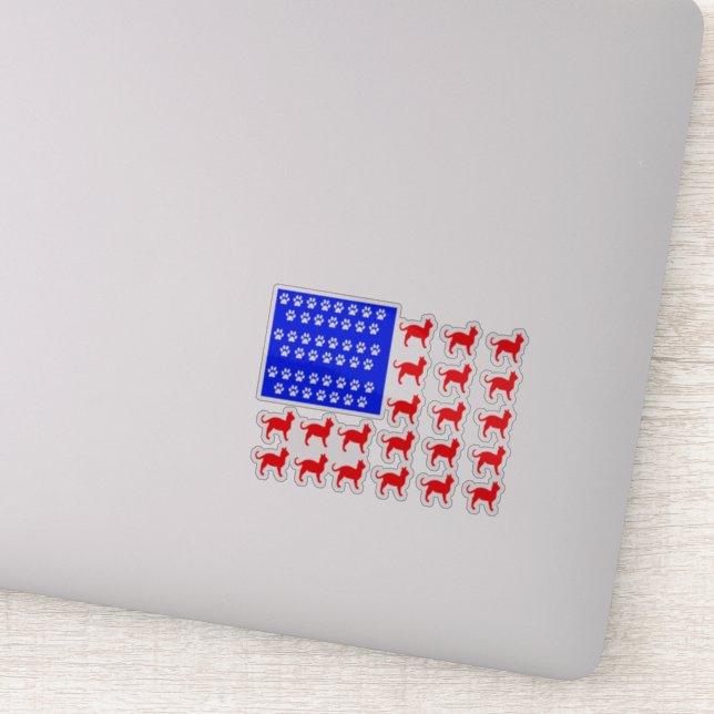 Pegatina Bandera de Cat y Paw (Detalle)