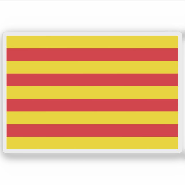 Pegatina Bandera de Cataluña (Anverso)