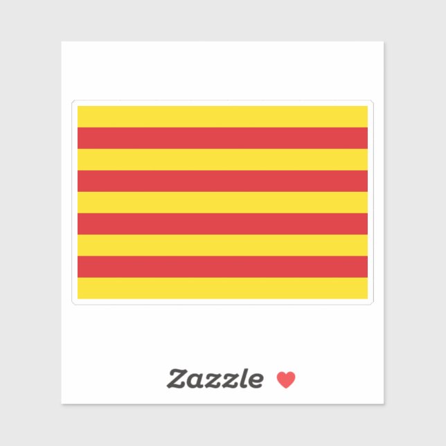 Pegatina Bandera de Cataluña (Hoja)