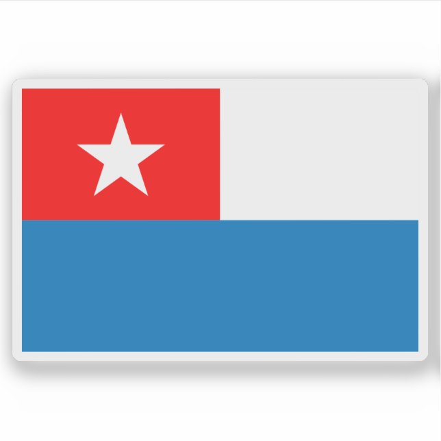 Pegatina Bandera de Céspedes, Cuba (Anverso)