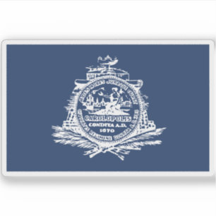 Pegatina Bandera de Charleston, Carolina del Sur
