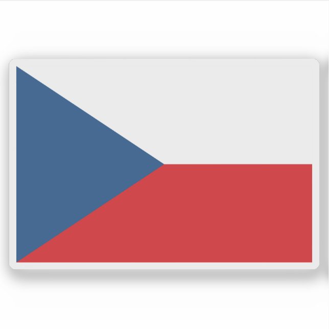 Pegatina Bandera de Checoslovaquia (1918-1992) (Anverso)