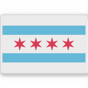 Pegatina Bandera de Chicago, Illinois