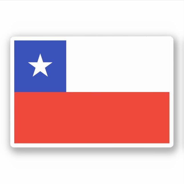Pegatina Bandera de Chile (Anverso)