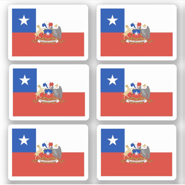 Pegatina Bandera de Chile (Anverso)