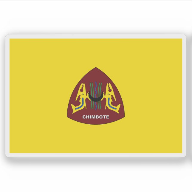 Pegatina Bandera de Chimbote, Perú (Anverso)