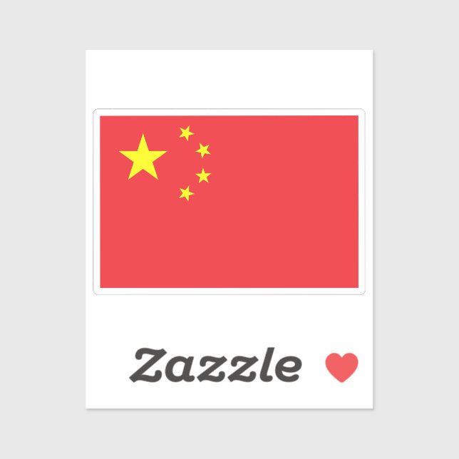 Pegatina Bandera de China (Hoja)