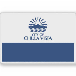 Pegatina Bandera de Chula Vista, California