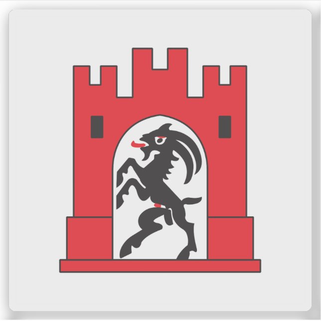 Pegatina Bandera de Chur, Suiza (Anverso)