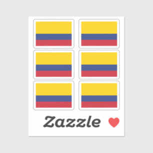 Pegatina Bandera de Colección de Colombia de 6