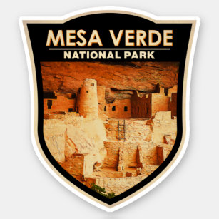 Pegatina Bandera de color del Parque Nacional de Mesa Verde