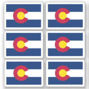 Pegatina Bandera de Coloradán, bandera de Estado de los Est