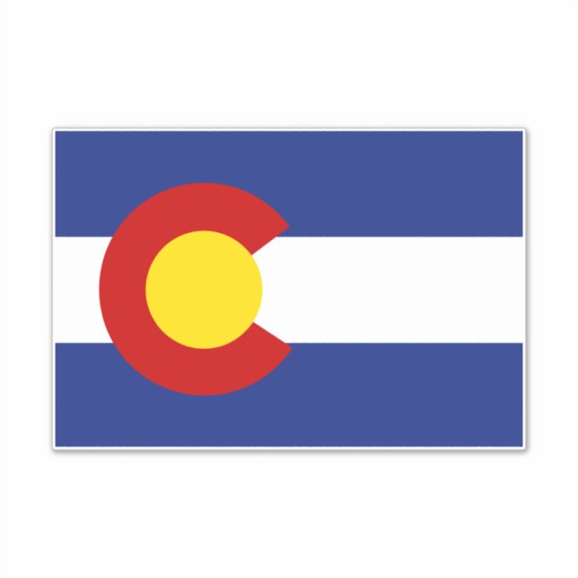 Pegatina Bandera de Colorado (Anverso)