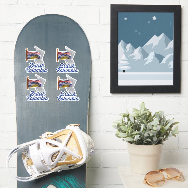 Pegatina Bandera de Columbia Británica (snowboard)
