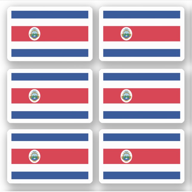 Pegatina Bandera de Costa Rica (Anverso)