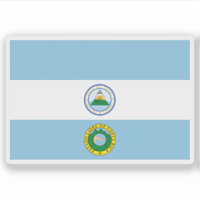 Pegatina Bandera de Costa Rica (1824) (Anverso)