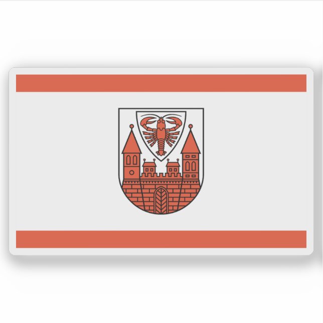 Pegatina Bandera de Cottbus, Alemania (Anverso)