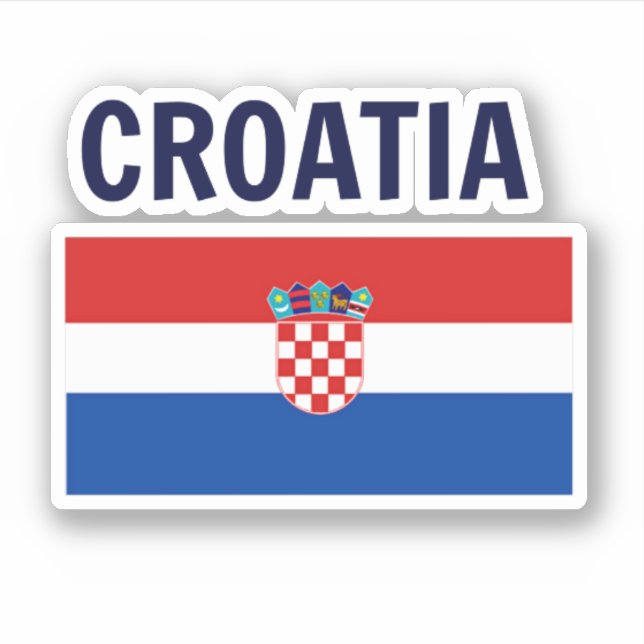 Pegatina Bandera de Croacia (Anverso)