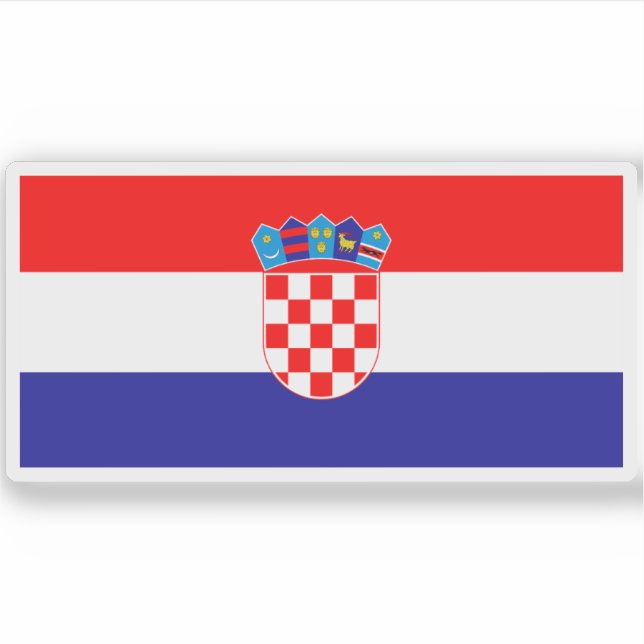 Pegatina Bandera de Croacia (Anverso)