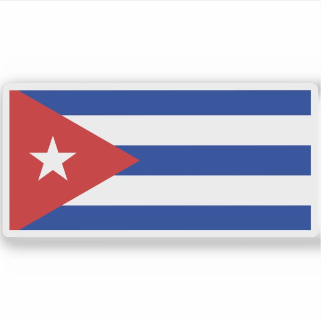 Pegatina Bandera de Cuba (Anverso)