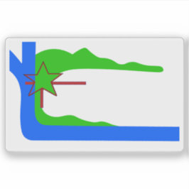 Pegatina Bandera de Cumanayagua, Cuba