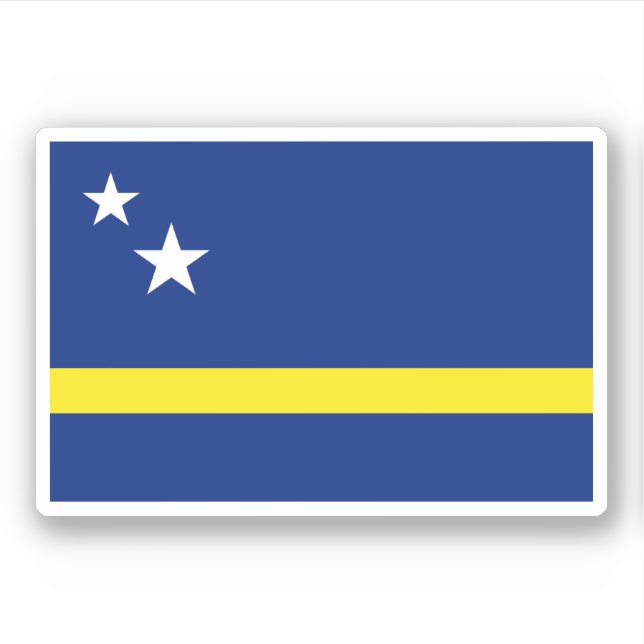 Pegatina Bandera de Curazao (Anverso)