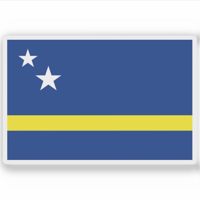 Pegatina Bandera de Curazao (Anverso)