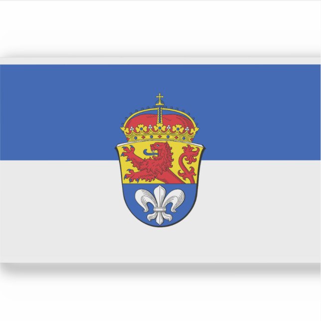 Pegatina Bandera de Darmstadt, Alemania (Anverso)