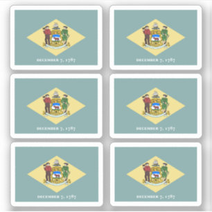 Pegatina Bandera de Delaware, bandera de Estados Unidos