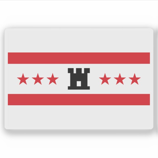 Pegatina Bandera de Drenthe, Países Bajos (Anverso)