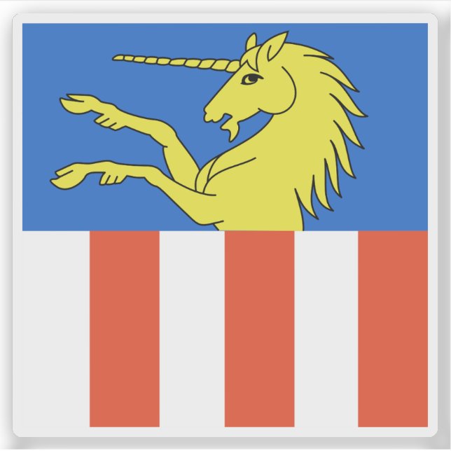 Pegatina Bandera de Dübendorf (Duebendorf), Suiza (Anverso)