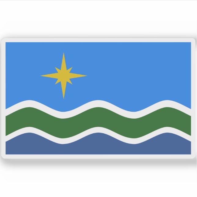 Pegatina Bandera de Duluth, Minnesota (Anverso)