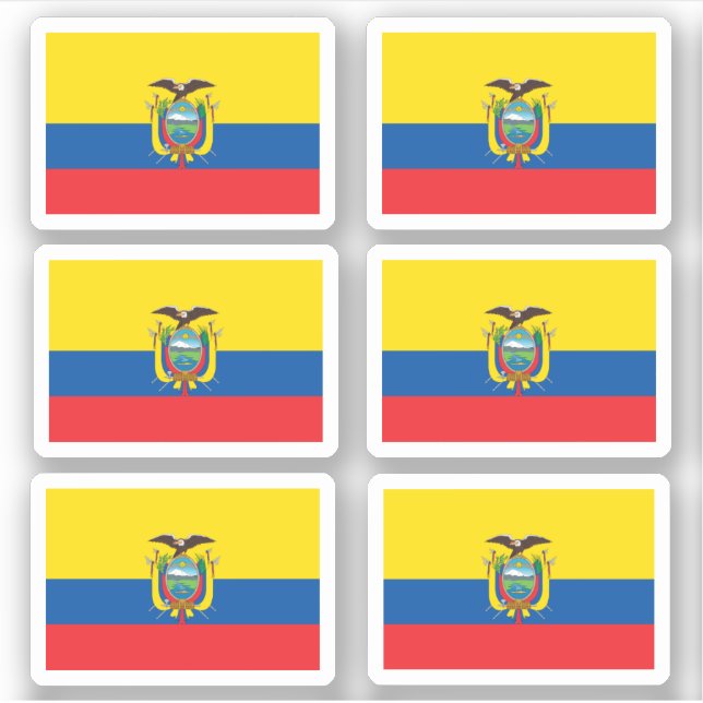 Pegatina Bandera de Ecuador (Anverso)