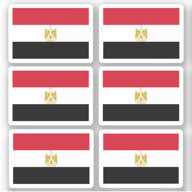 Pegatina Bandera de Egipto - una colección (Anverso)