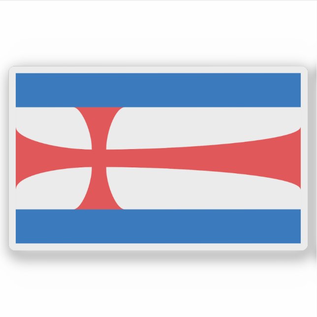 Pegatina Bandera de Eisenach, Alemania (Anverso)