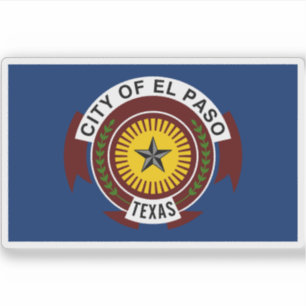 Pegatina Bandera de El Paso, Texas