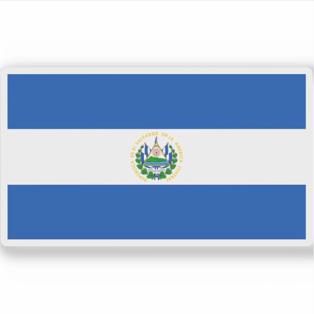 Pegatina Bandera de El Salvador (Anverso)