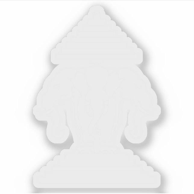 Pegatina Bandera de Erawan Three Heheed Elephant Lao/Laos (Anverso)