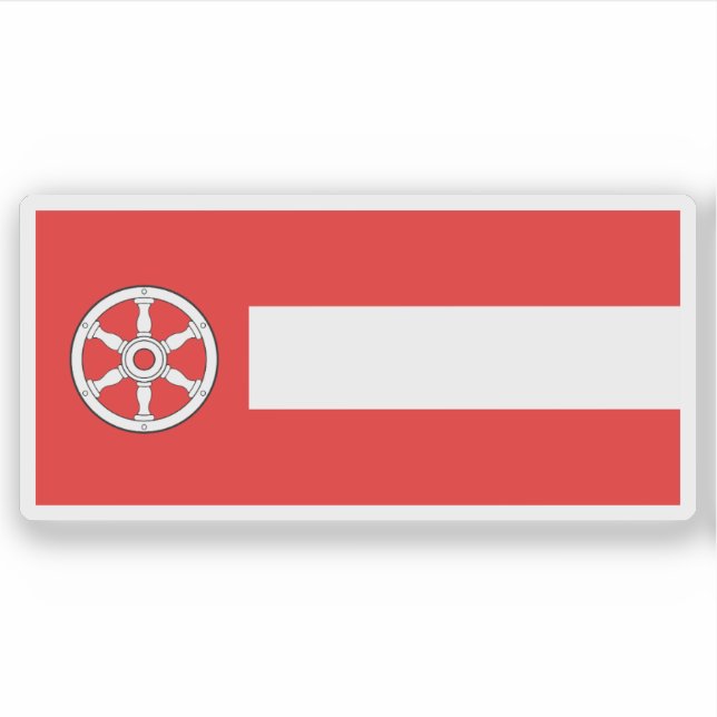 Pegatina Bandera de Erfurt (Alemania) (Anverso)