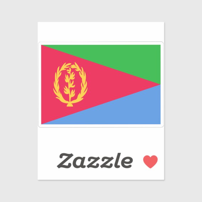 Pegatina Bandera de Eritrea (Hoja)