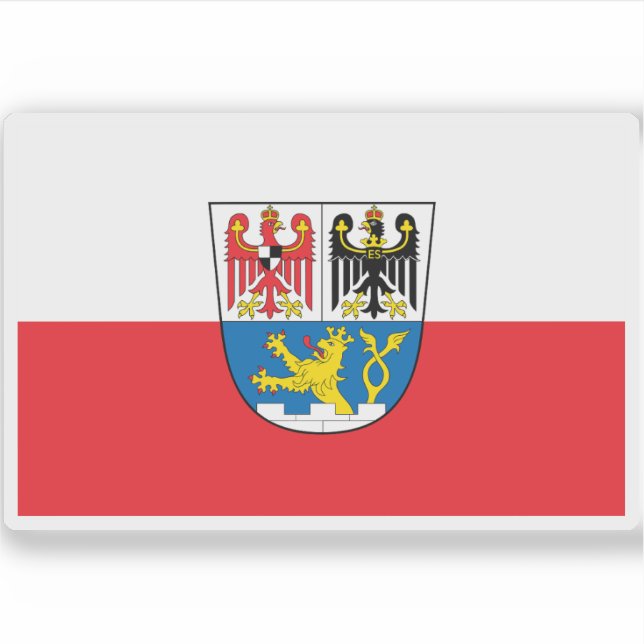 Pegatina Bandera de Erlangen, Alemania (Anverso)