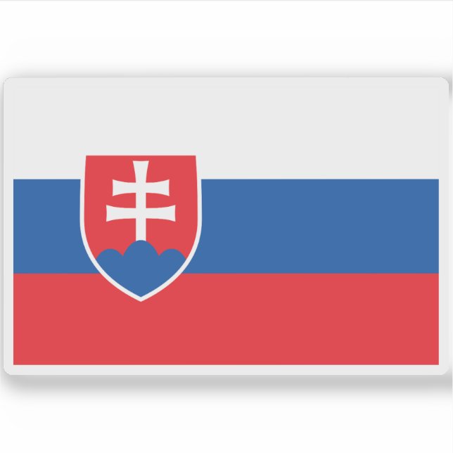 Pegatina Bandera de Eslovaquia (Anverso)