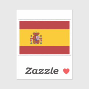 Pegatina Bandera de España recortada personalizada