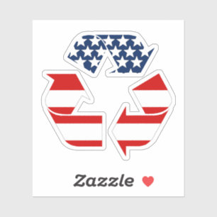 Pegatina Bandera de Estados Unidos - Símbolo rojo blanco y 