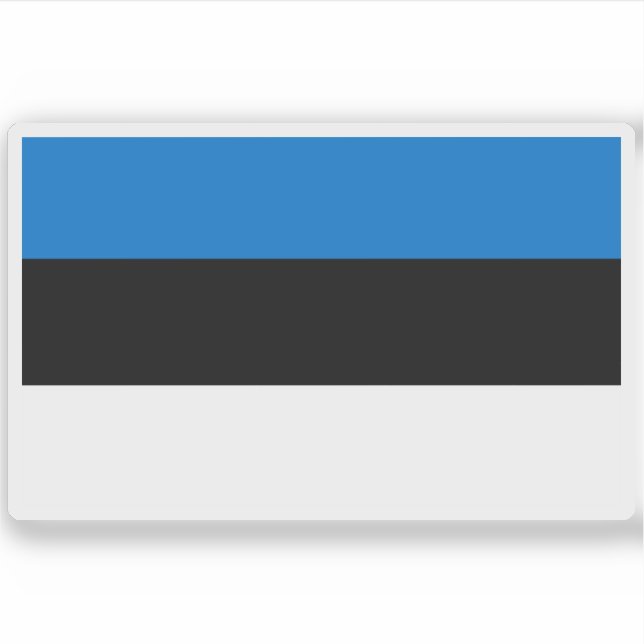 Pegatina Bandera de Estonia (Anverso)
